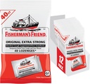 Fisherman's Friend Cough Drops, Cough Suppressant 및 Sore Throat Lozenges, Original Extra Strong, 10mg Menthol, 480 Drops (12 팩 40)