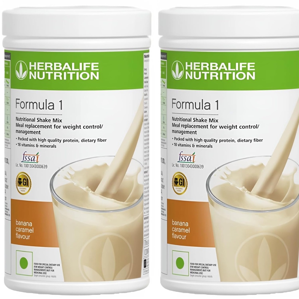 초본 공식 1 영양 Shake 혼합 - 2, 500g의 팩 각각 - Herbalife Shake - 초본 단백질 분말 - Herbalife 체중 감소 식사 보충 (Banana - 바나나나)