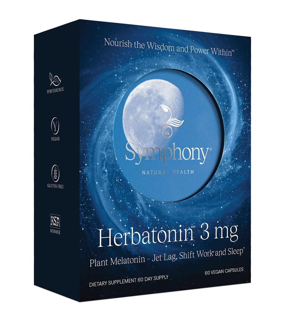 Herbatonin 3mg - 유일한 자연적인 식물 Melatonin 자연적인 수면 주기, 제트기 Lag를 위한 몸 시계 및 Circadian Rhythm 지원, 60 Vegan 캡슐 (60 일 공급)