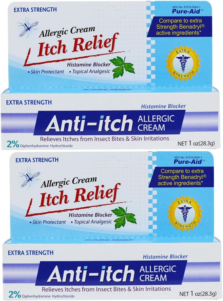 Anti-Itch 알레르기 크림 - 1oz (2 팩)