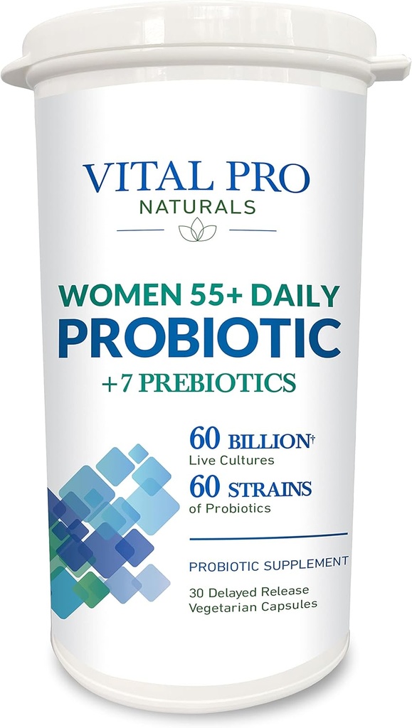 Vital Pro Naturals - 여성 55 + 매일 Probiotic Plus Prebiotics 30 캡슐