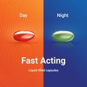 AXIV Day & Night Cold & Flu Medicine Combo Pack Softgels, Daytime & Nighttime Relief for Headache, Fever, Sore Throat, Minor Aches & Pain, & Cough, 72 Softgels