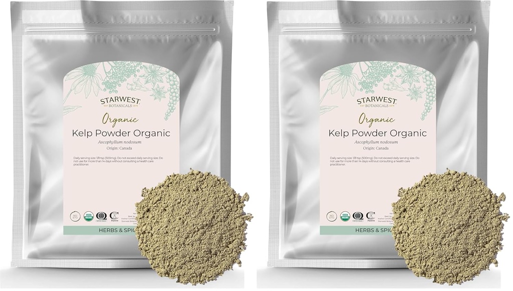 Starwest Botanicals 유기 Kelp 분말, 16 Ounce (포장 2)