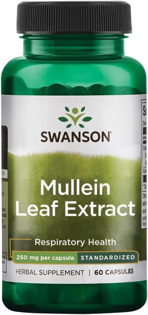 Swanson Mullein 잎 추출물 - 표준화 된 250mg 60 캡슐
