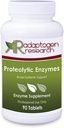 Proteolytic Enzymes Broad Systemic Support | Serratia Peptidase & Bromelain과의 채식 혼합, Papaya & Pineapple의 소스 | 90 Enteric 코팅 정제 | Adaptogen Research