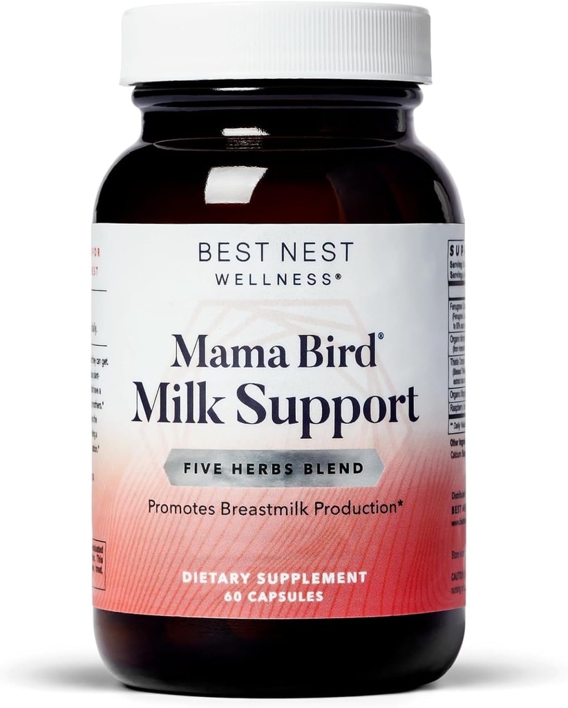 최고의 둥지 웰빙 마마 새 우유 지원 - 건강한 모유 우유 흐름 지원 보충 - Fenugreek & Moringa와 Breastfeeding 지원 - 아기를위한 보조 우유 공급 - 60 캡슐