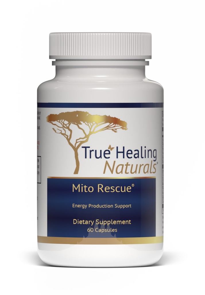 True Healing Naturals - Mito Rescue, Mitochondrial 지원 보조 식품, 60 채식 캡슐