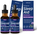 Valerian Root Sleep Support Drops, Gotas de Manzanilla y Flor de Jamaica y Valeriana para Dormir, 깊은 수면을위한 자연 초본 추출물 액체. 4oz