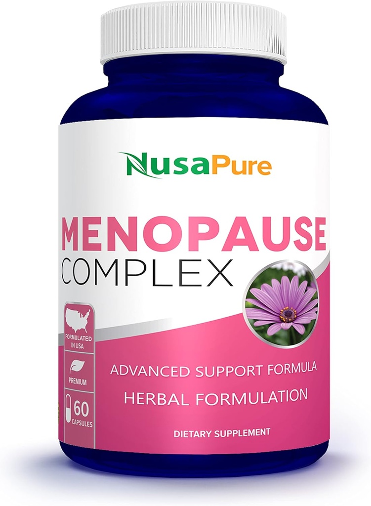 NusaPure Menopause Complex : 블랙 코호쉬와 허브 성분 - 60 캡슐
