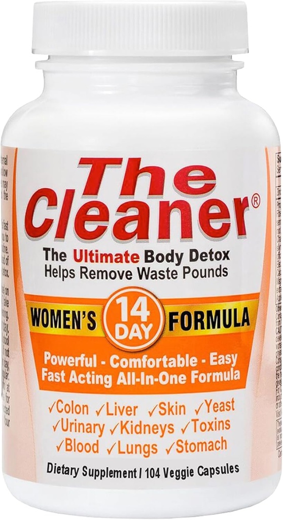 Century Systems The Cleaner Detox, 강력한 14 일 여자를위한 내부 정화식 공식, 지원 소화 건강, 104 채식 캡슐