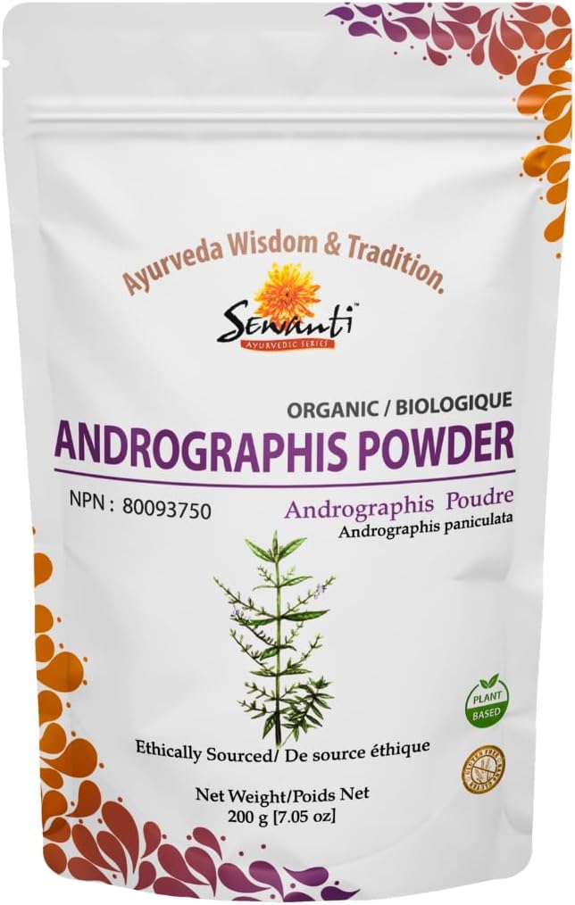 Sewanti Andrographis 추출물 분말 - 안드로페리스 Paniculata for Liver 건강|Herbal 보충교재 200g