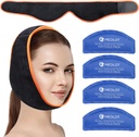 TMJ, Wisdom Teeth, 4 Reusable Hot Cold Therapy Gel Packs, Chin, Head, Jaw, Oral, Facial Surgery, Dental Implants에 대한 통증 완화