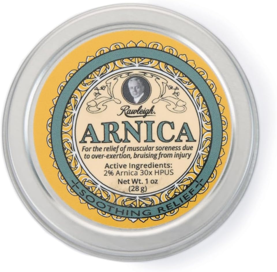 Rawleigh Arnica Soothing Balm : 1 온스, 2 % Arnica 30X HPUS, 근육 강화를위한 천연 공식, 과외 Bruising, 빨리 흡수, 비 Greasy, 여행 친화적 인 주석 - 1 팩