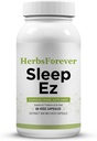 Herbsforever Sleep Ez (Sleep Ease) (Ayurvedic Herbal Formulation)는 마음의 휴식, 몸과 부흥 수면 패턴의 지원, 60 vege 캡슐, 800 mg의 각 농축 추출물