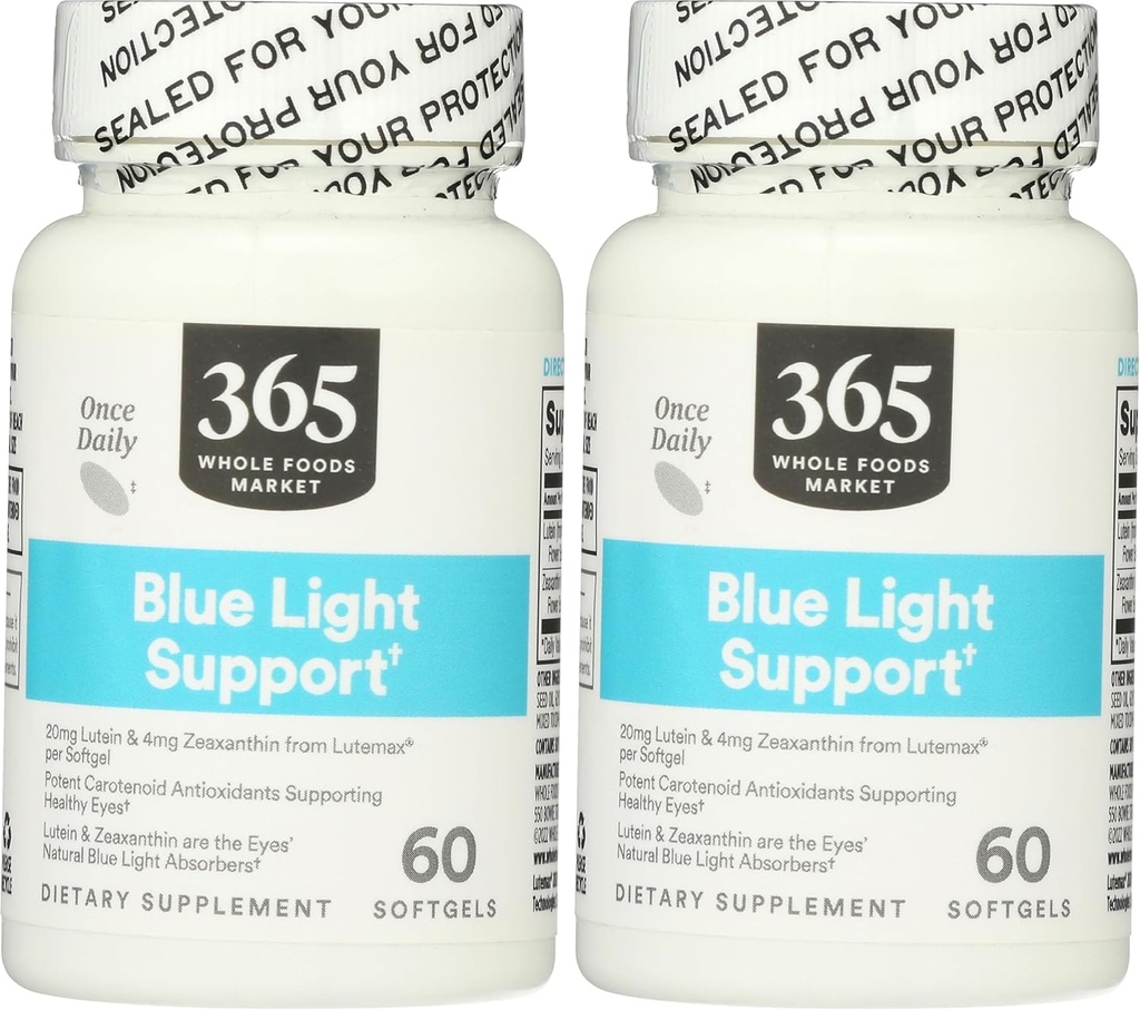 전체 식품 시장, Lutein 20mg Zeaxanthin, 60 개 (팩 2)