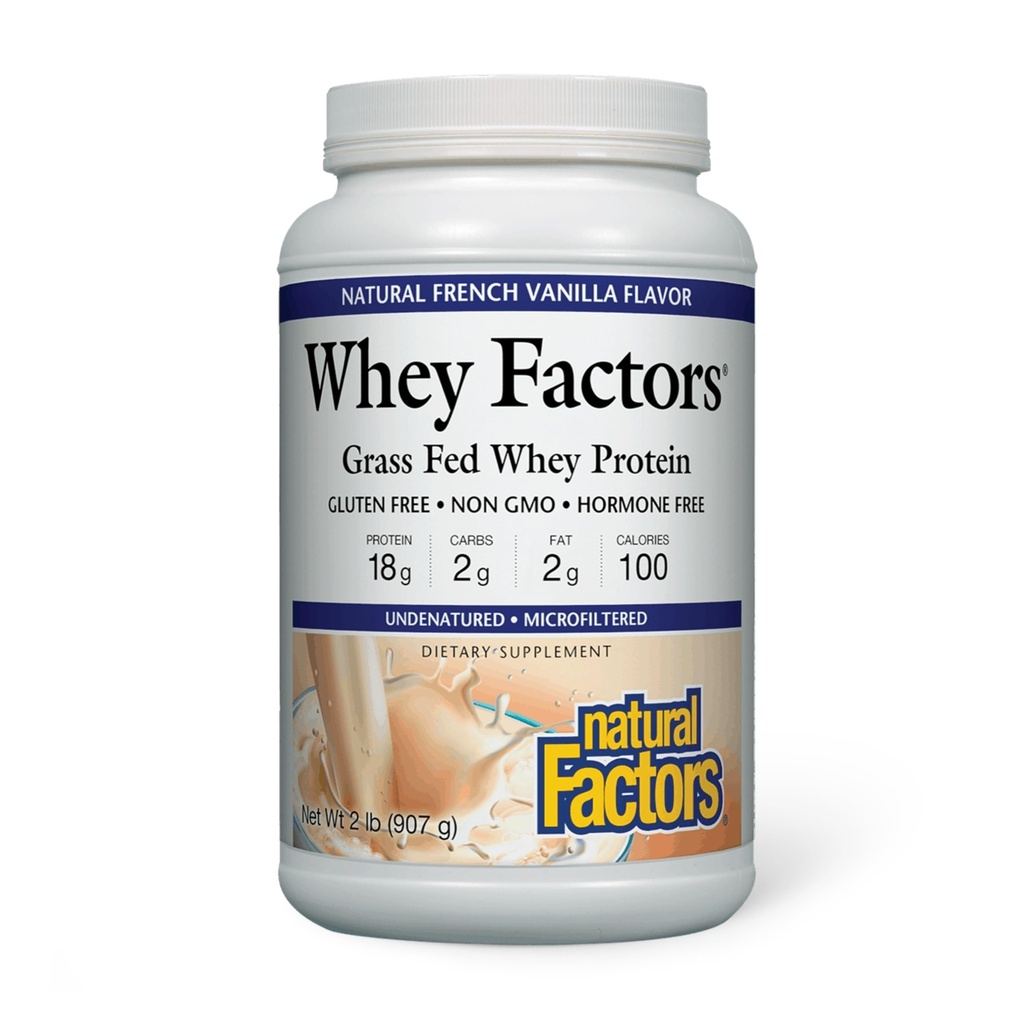 Natural Factors Whey Factors, 프랑스 바닐라, 2-Pound (6 팩)