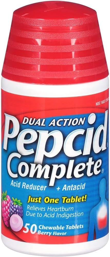 Pepcid 완전한 베리 풍미 - 100개의 Chewable 정제 (50ct x2 병)