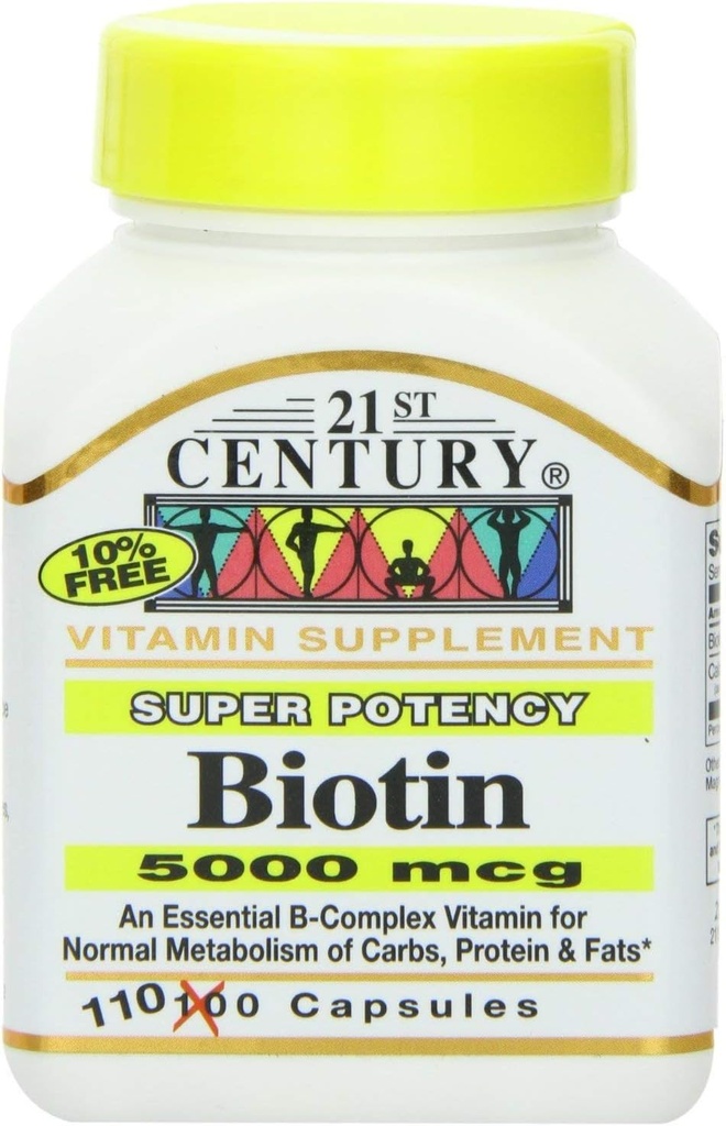 Biotin 5000 Mcg 캡슐, 330 조사 (3 병에서) / Biotine 5000 Mcg 캡슐, 330 조사 (3 bouteilles에)