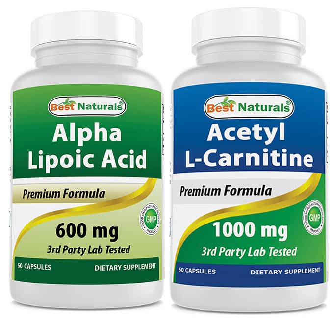 제일 자연적인 알파 Lipoic 산 600 mg & 아세틸 L 카르니틴 1000mg