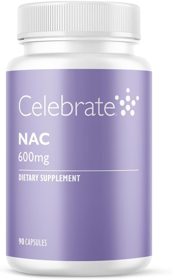 Celebrate 비타민 NAC (N 아세틸 Cysteine) 보충교재, 캡슐 당 600mg, 글루텐 자유로운, 비 GMO, 90의 캡슐