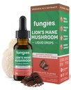 Fungies Lion's Mane Mushroom Liquid Drops, Chocolate - Lions Mane Extract와 Tincture는 Brain Fog, Focus, Memory & Healthy Mood - Mushroom Complex Supplement for Adults - 30 서빙을 지원합니다.