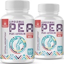 Liposomal Palmitoylethanolamide 1000 mg + Luteolin 100 mg, Micronized Pea 99% 높게 순화 - 강화된 흡수 및 Bioavailability, 120 Softgels