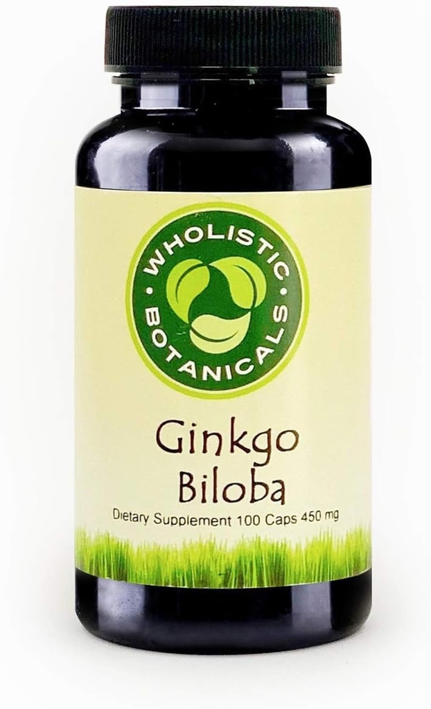 Ginkgo Biloba 캡슐 - 두뇌를위한 메모리 보충 - 에너지 보충 - 100 ct