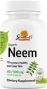 Sewanti Neem 캡슐 - 높은 효능 추출물 캡슐, 피부 건강 및 면역 지원을위한 초본 보충 - 소화 균형 캡슐 500mg