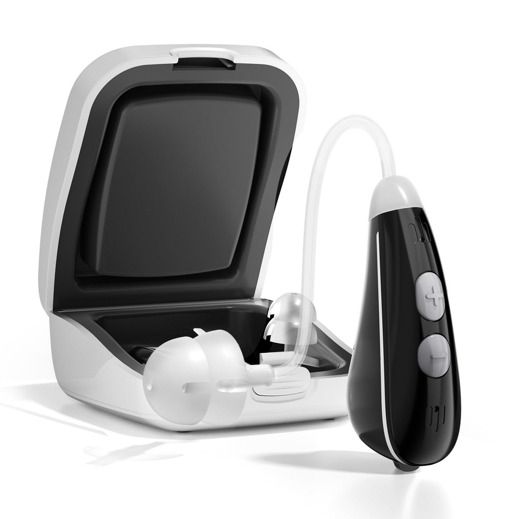 Ceretone Hearing Aids for Seniors - 뛰어난 사운드, Discreet 및 경량, 훌륭한 선물, 블랙과 함께 Nexus OTC 보청기