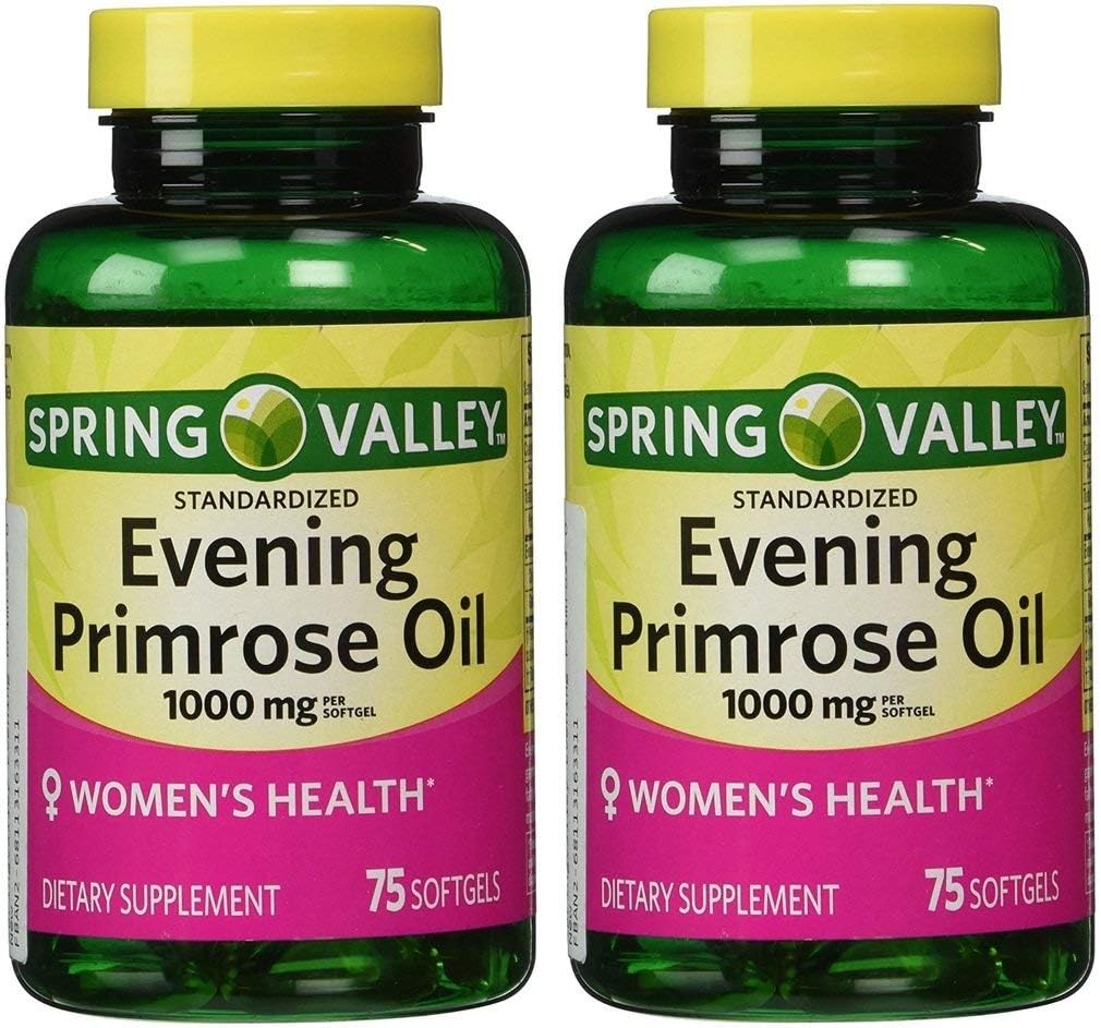 봄 밸리 - 저녁 Primrose 기름 1000 mg의 쌍둥이 팩 150 총 Softgels