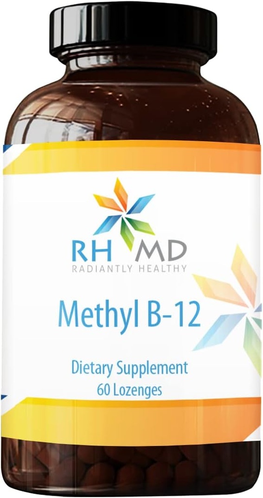 RHMD 메틸 B-12 Lozenges - 5000mcg B12 Methylcobalamin 메틸 B12 - Vegan 비타민 B12 규정식 보충교재 - 비 GMO (60 빠른 녹은 Lozenges)