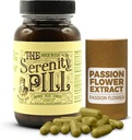 Serenity Pill 60 Caps - 유기농 무드 알약 및 안티 스트레스 보충 w / Ashwagandha 뿌리 추출물, 열정 꽃 추출물, Nutmeg 및 녹차 추출물 - 스트레스를위한 자연 열정 꽃 보충