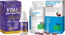 Vital 3 합동 해결책® 임상으로 입증된 액체 무릎 기복 보충교재 + Bronson Tart Cherry 추출물 2500 mg 채식주의자 캡슐