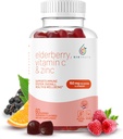 아연 & 비타민 C를 가진 유기 엘더베리 Gummies | 성인용 Vegan Elderberry Gummies | 성인용 Immunity & 면역 지원 보충교재 | 글루텐 & 젤라틴 무료