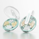 소형 알약 케이스, Purse & Pocket, 4 Compartment Removable Pill 홀더, 비타민, 보충교재, 물고기 기름 (녹색)를 위한 휴대용 여행 알약 조직자