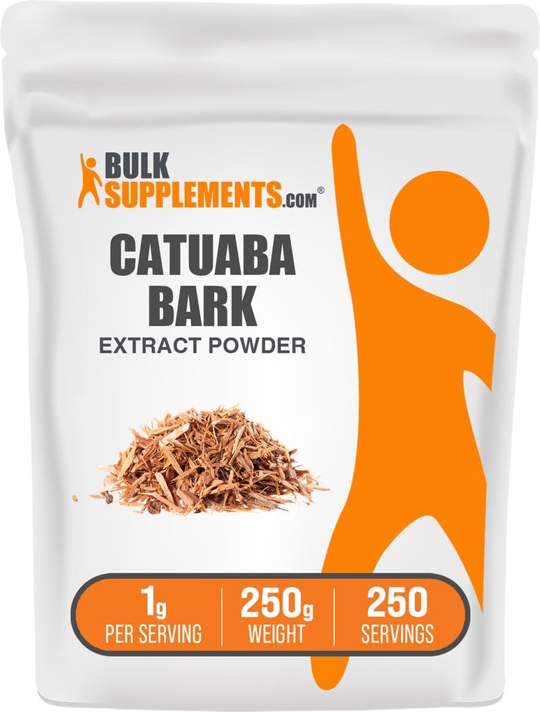 BulkSupplements.com Catuaba Bark 추출물 분말 - Catuaba Bark 분말, 초본 보충 - Vegan & 글루텐 무료, 서빙 당 1g, 250g (8.8 oz) (팩 1)