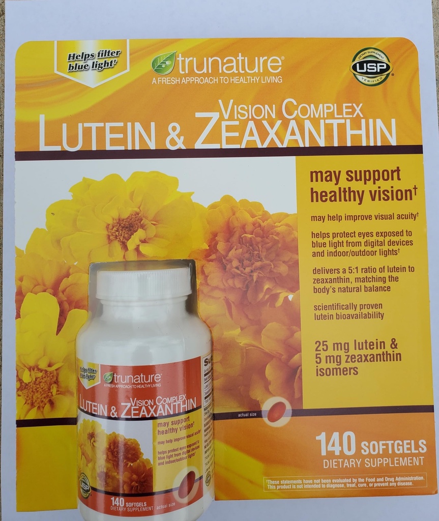 140 Softgels의 번들 인 Tru-Nature Vision Complex Lutein & Zeaxanthin
