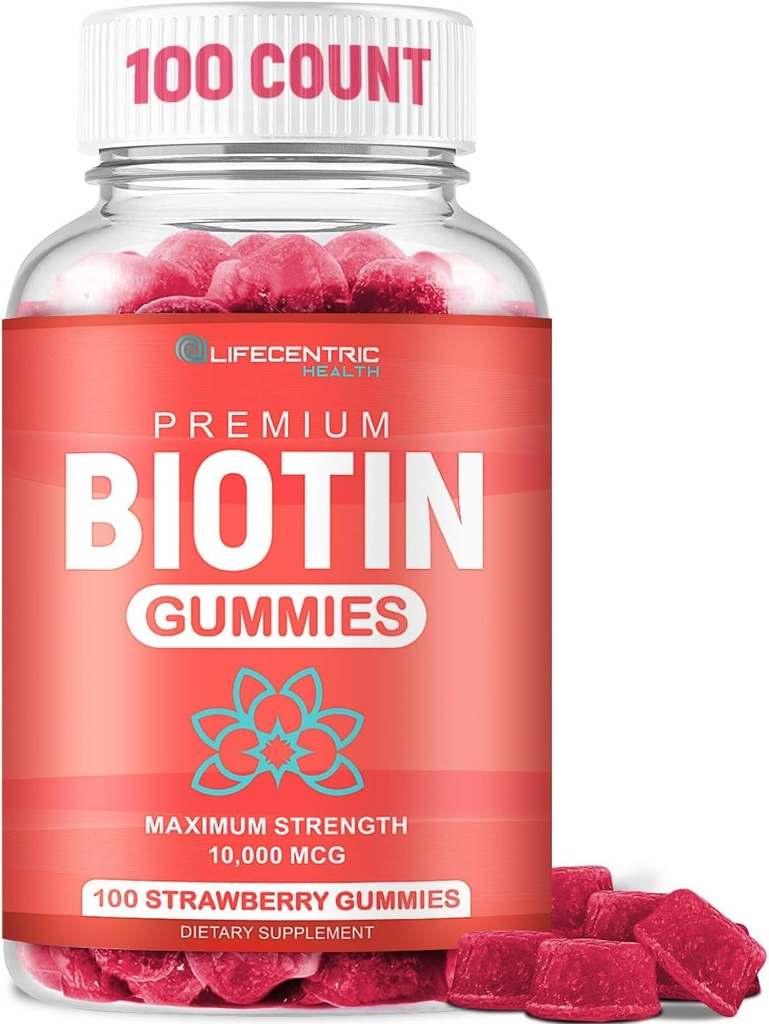 머리 성장에 대 한 Biotin Gummies | 최대 힘 Biotin 10000mcg 방지 Thinning and Loss | 여성 남성과 아이를 위한 Chewable Biotin 보충교재 | 100 조사 Vegan 머리 Gummies 머리 피부와 손톱