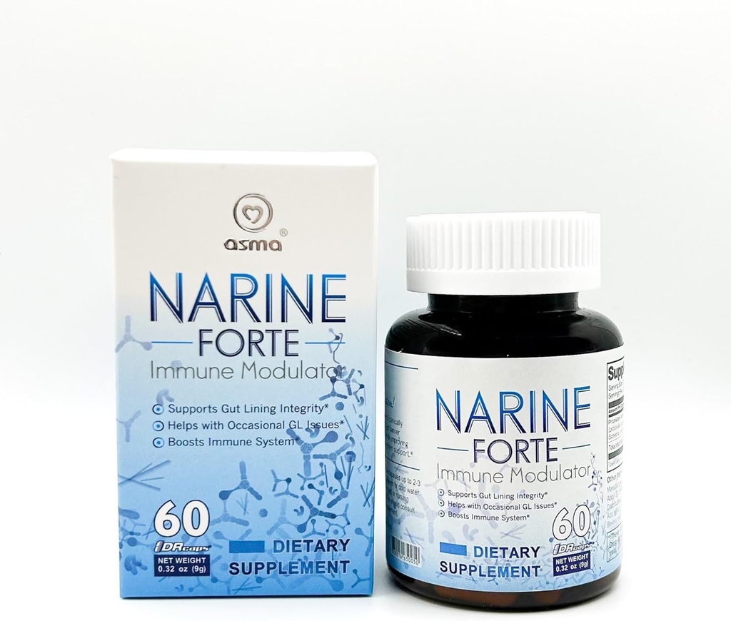 Asma Narine Forte 콜론 건강 Probiotic 보충 60 Veg 캡슐