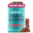 Mighty Paw Waggables Cran-Bladder (미국에서 미들) | 개를위한 Vet 공식 크랜베리 보충 – 개를위한 크랜베리 체스, Urinary Tract & Bladder 지원, 바콘 맛, 120 소프트 체스