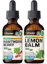 BIO KRAUTER Hawthorn Tincture 2 Fl. Oz. & 레몬 Balm Tincture 2 Fl. Oz.