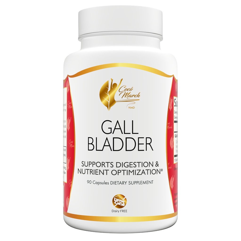 Coco March Gall Bladder Formula-Ideal After Gall Bladder Surgery-Gluten Free, Soy Free, Dairy Free, Keto Friendly, Paleo Friendly, 90 캡슐-90 서빙 지원 소화 및 영양 최적화