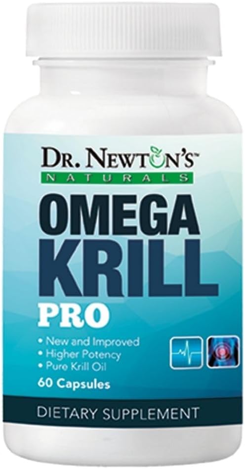 뉴턴의 자연 OmegaKrill Pro EPA & DHA, 오메가 3, Pristine Krill Oil – 두뇌, 관절, 눈 - 60 Softgels