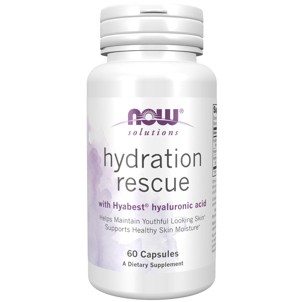 Hyabest® hyaluronic 산을 가진 지금 음식 해결책, Hydration 구조, 도움은 Youthful 보고 피부를 유지합니다*, 건강한 피부 습기*, 60의 Veg 캡슐