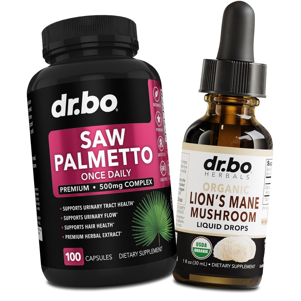 Women Hair Loss & Lions Mane Mushroom Drops - DHT Blocker Growth Plus Bladder & Organic Lion's Mane Mushroom Liquid Drops Tincture - Pure Saw Palmetto Hair Loss & Urination 알약