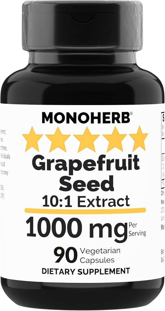 MONOHERB 자몽 씨앗 추출물 1000 mg - 90 채식 캡슐
