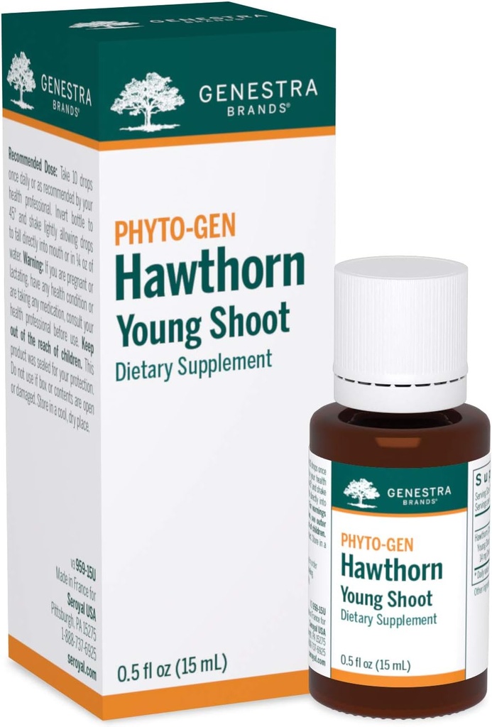Genestra 브랜드 Hawthorn Young Shoot | 초본 보충 | 0.5 fl. oz.