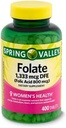 스프링 밸리 Folate 규정식 보충교재, 1,333 mcg, 400 조사