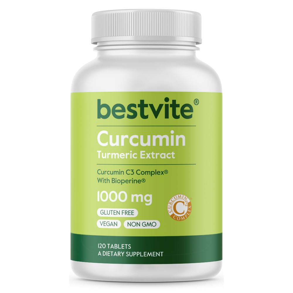 Curcumin 1000mg (미국) (120 정제) Curcumin C3 Complex & Bioperine로 만든 - 95 % Curcuminoids로 표준화 - Vegan