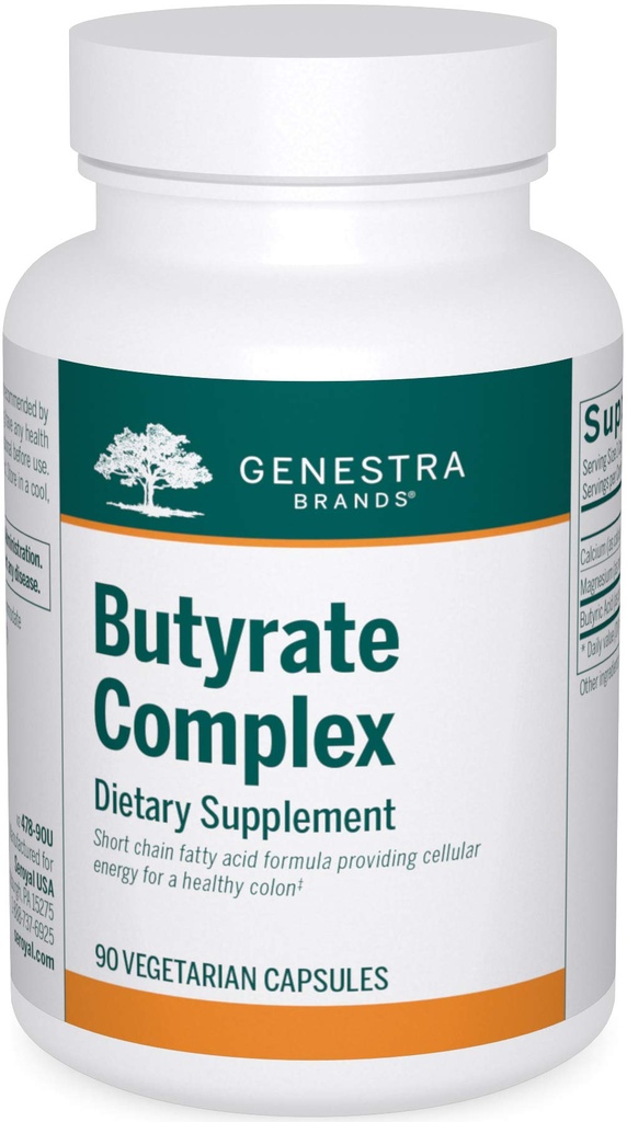 Genestra Brands Butyrate Complex | 칼슘/Magnesium Butyrate의 지방산 | 90 캡슐